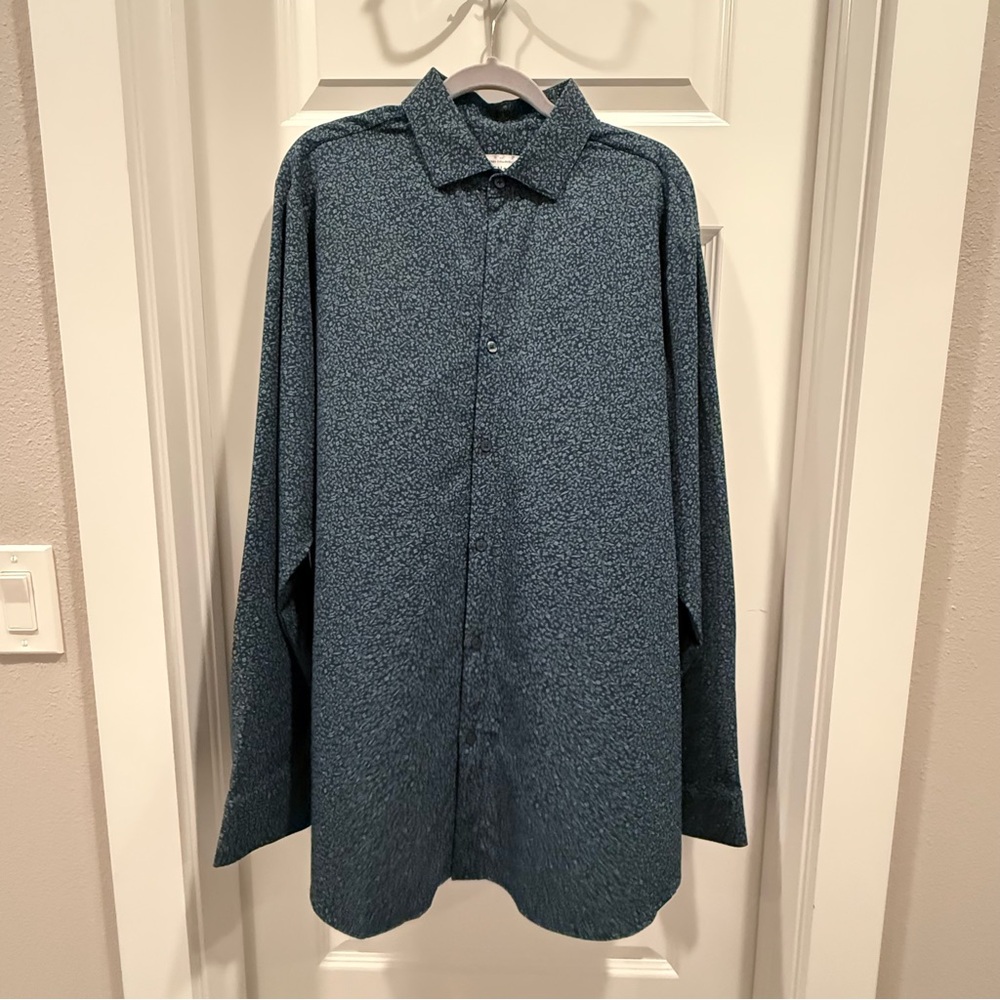 Men's Mizzen + Main Leeward Blue Patterned Shirt